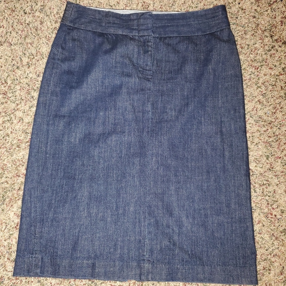 J. Crew dark wash jean skirt